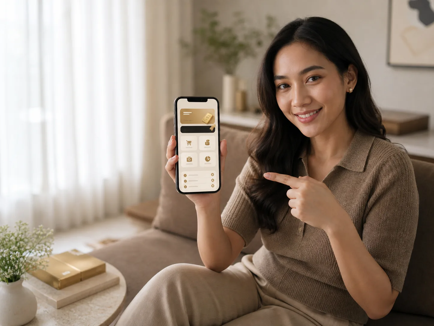 Akses layanan emas melalui aplikasi digital